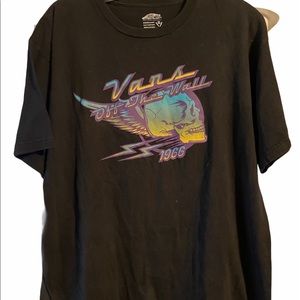 Retro vans off the wall shirt large skull wings